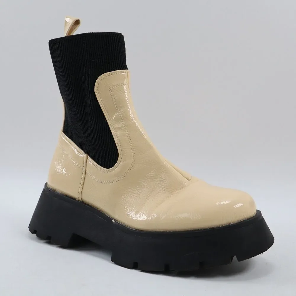 🔥Circus by Sam Edelman Leslie Lug Sole Chelsea Booties, Eggshell 6.5US MSRP$120 - Picture 2 of 10